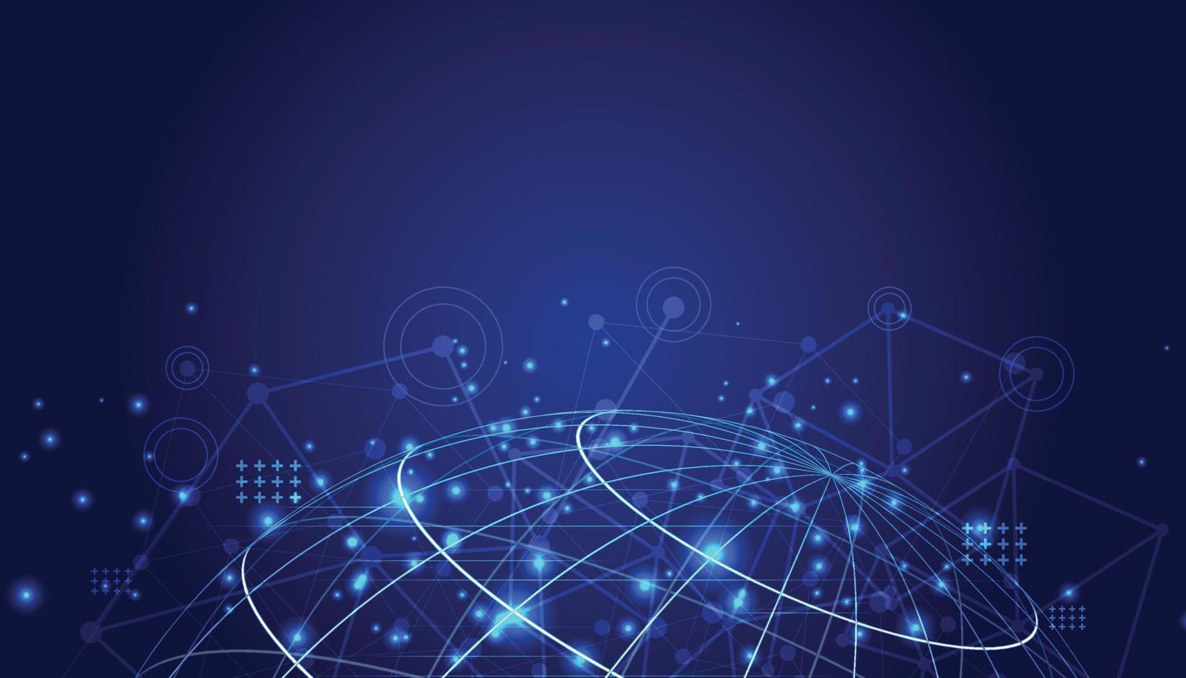 Cyber network protection. Future technology background. vector
