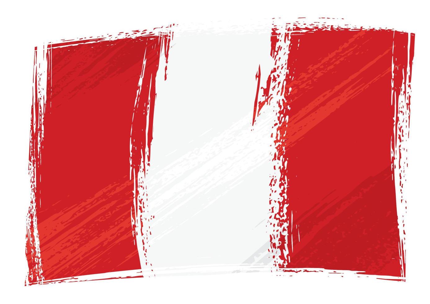 Grunge Peru flag vector