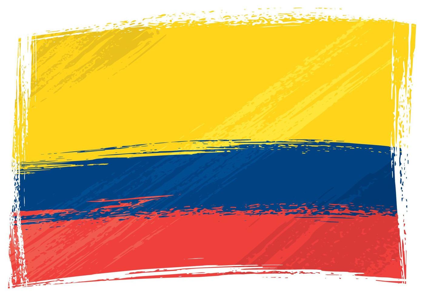 bandera colombia grunge vector