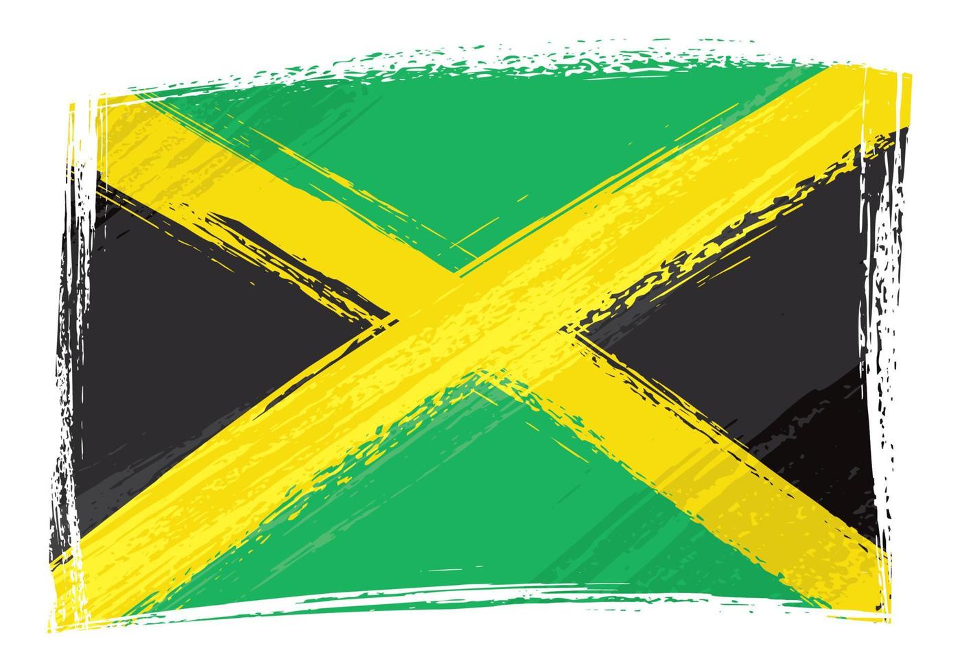 bandera de jamaica grunge vector