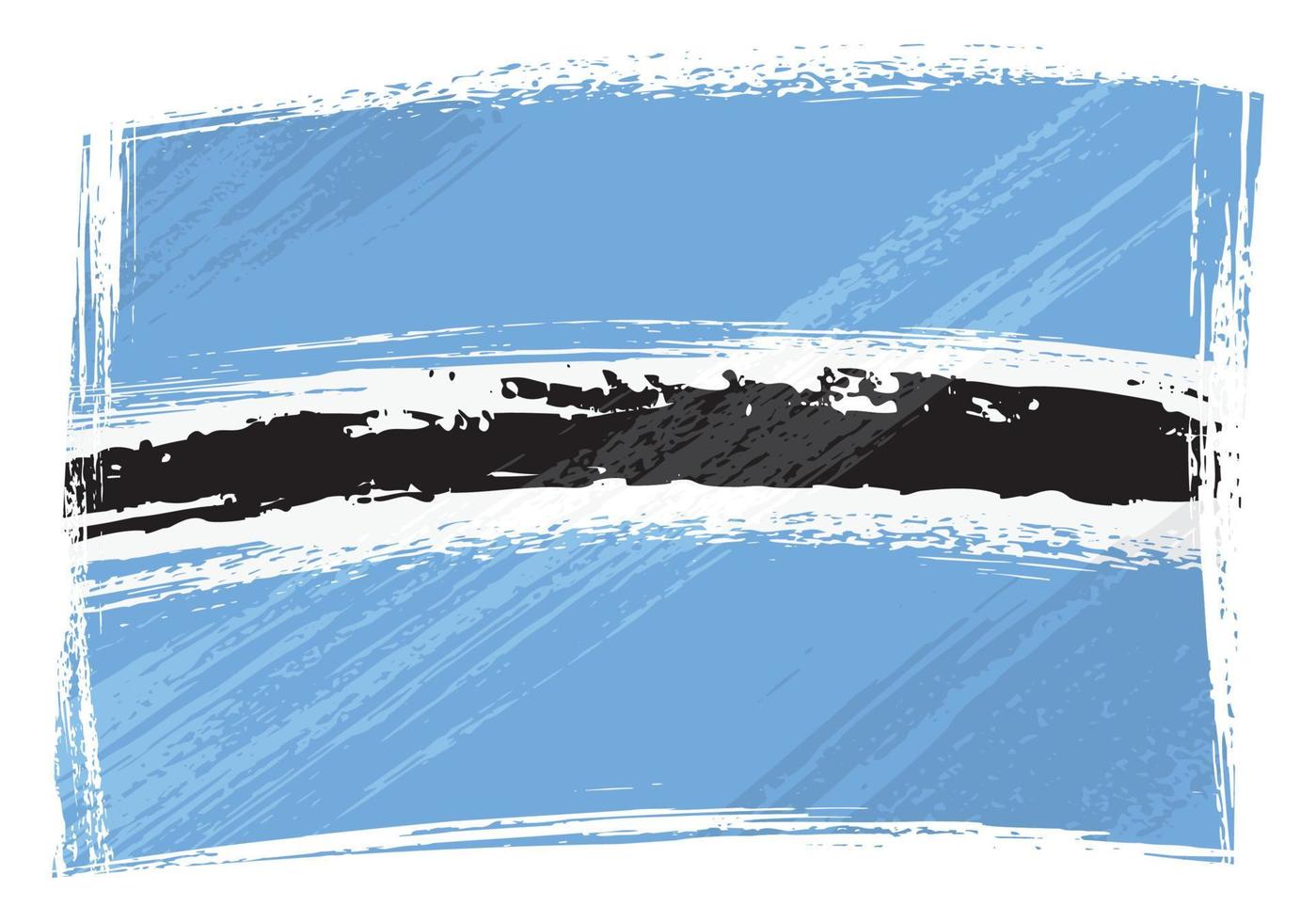 Grunge Botswana flag vector