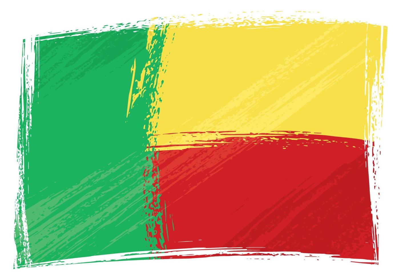 Grunge Benin flag vector