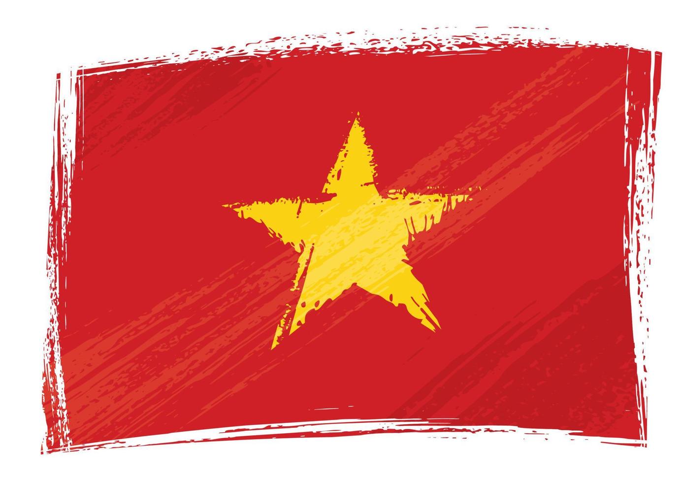 Grunge Vietnam flag vector