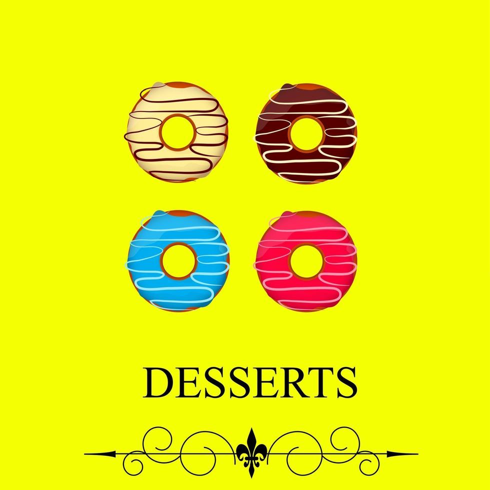 Vector dessert menu