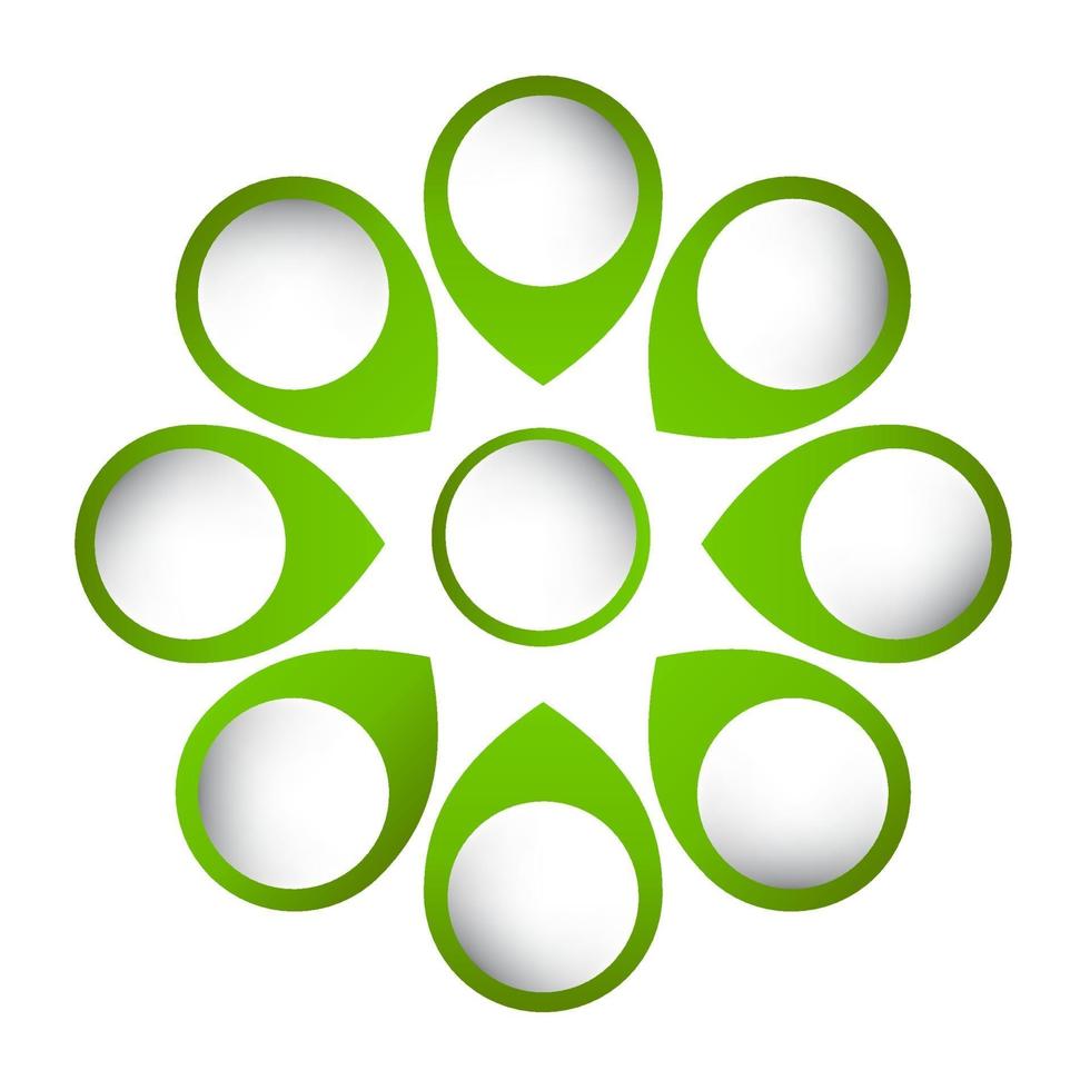 Concept of colorful circular banners with arrows for different vector