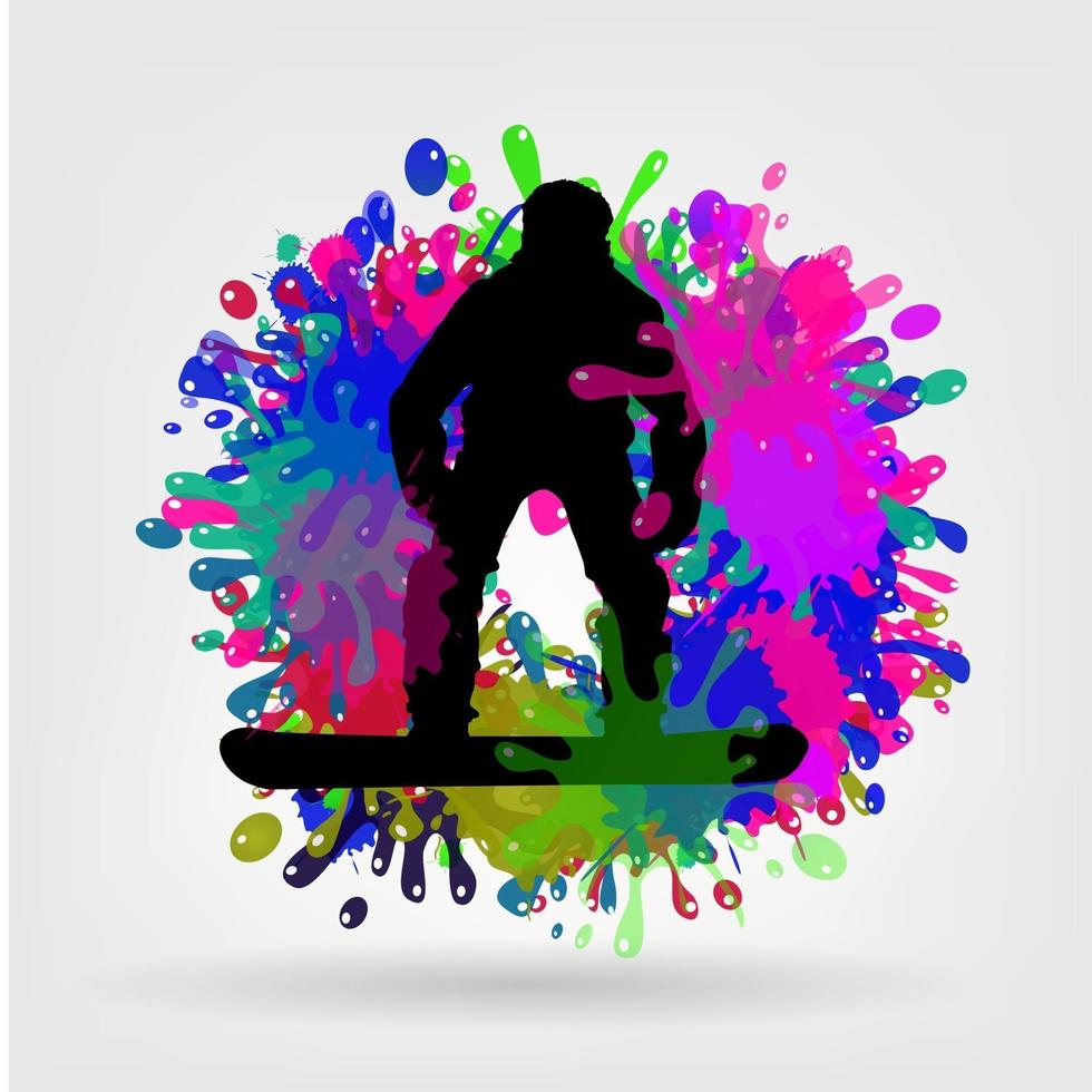 snowboarding background illustration vector