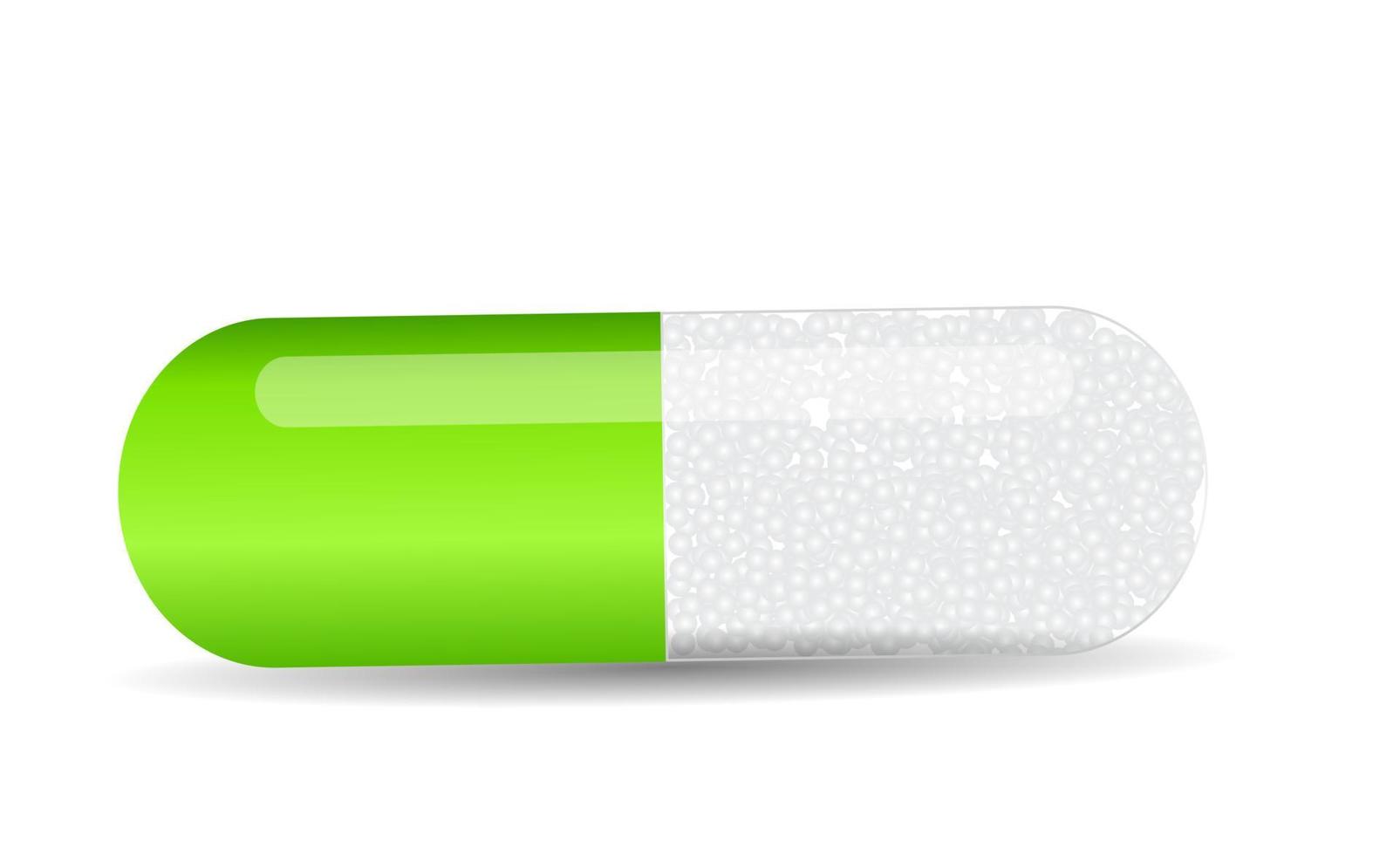 Herbal pill  Environment background vector illustration