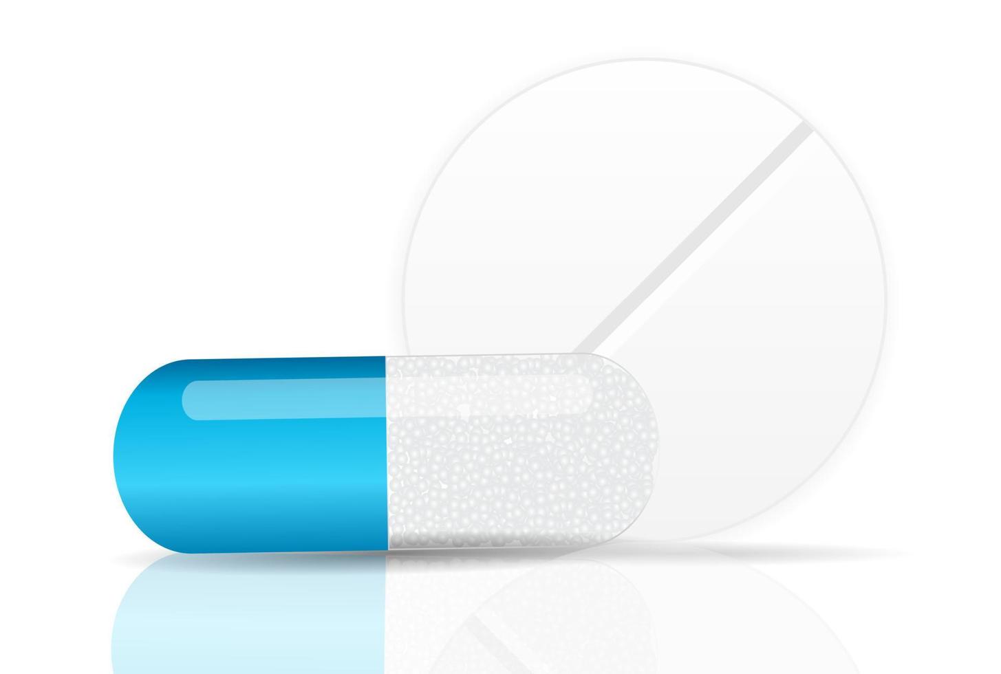 Herbal pill  Environment background vector illustration
