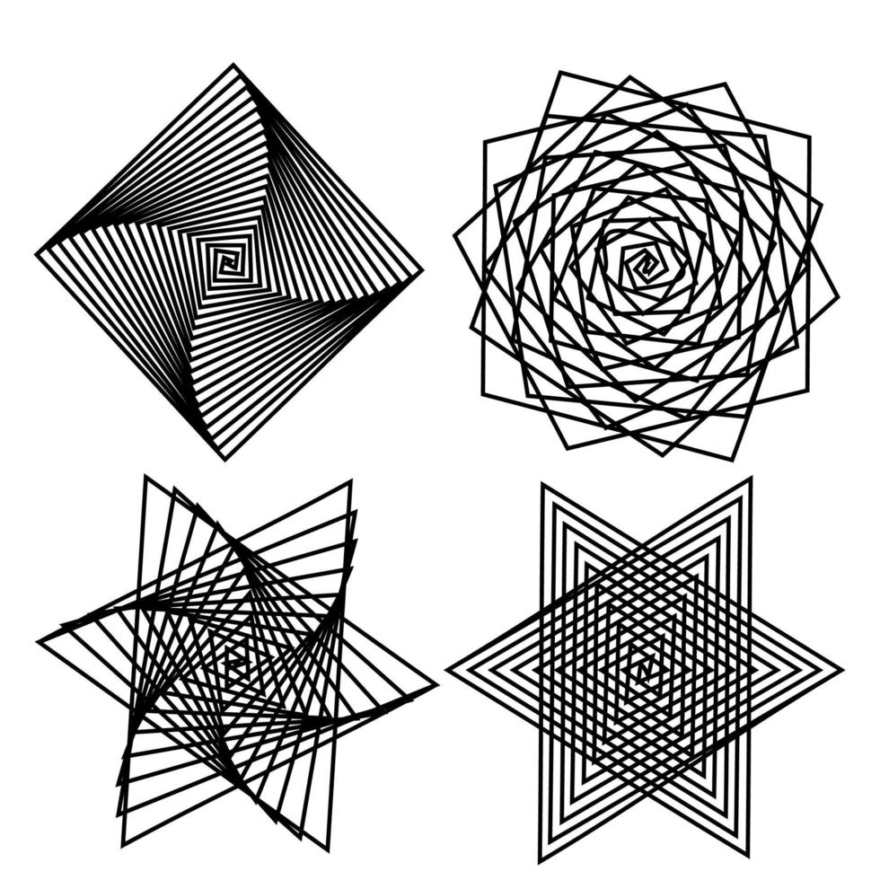 Black and white hypnotic background. vector