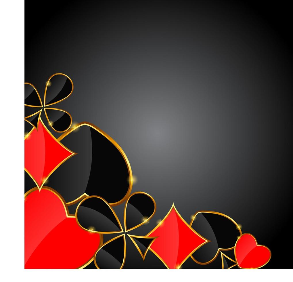 Abstract background with card suits for design. Vector illustrat