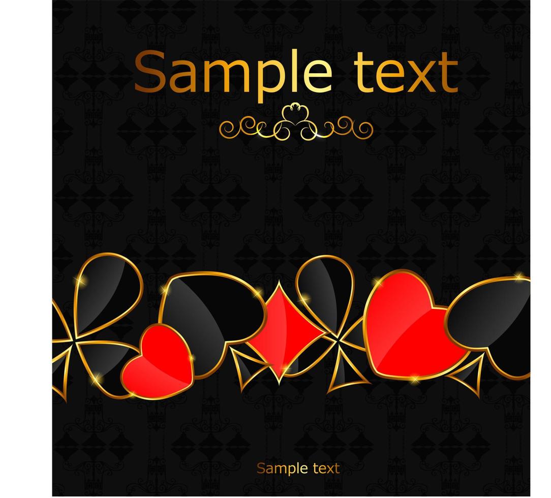 Abstract background with card suits for design. Vector illustrat