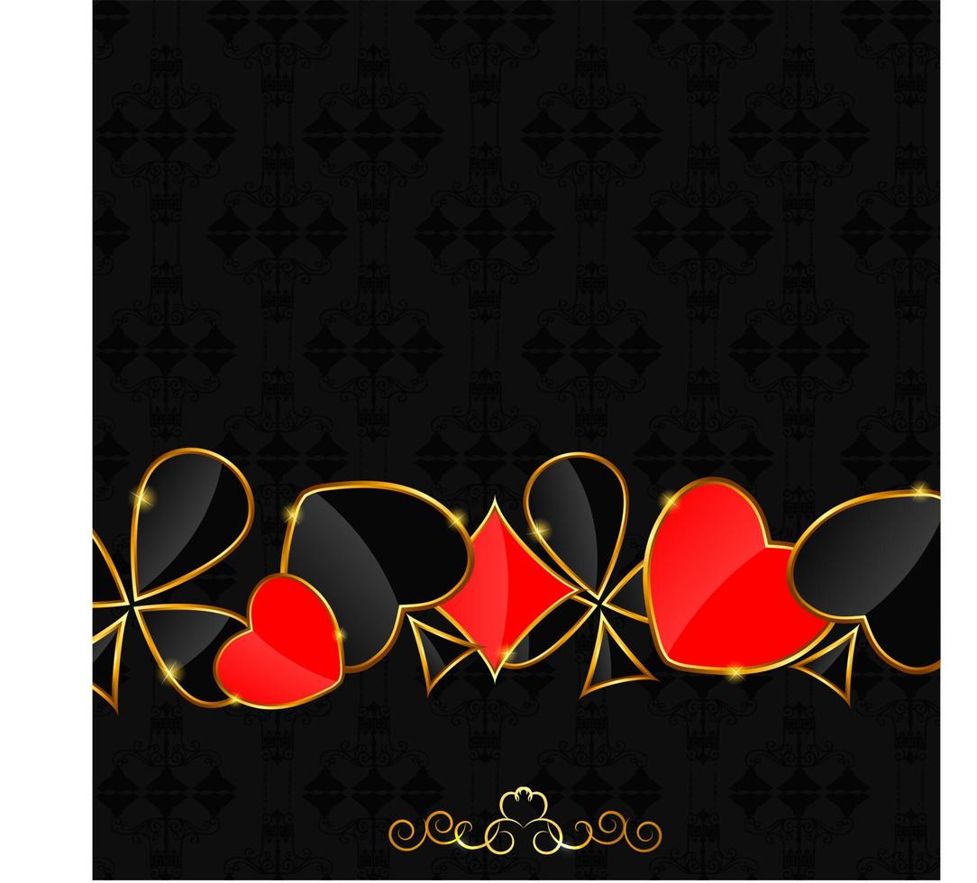 Abstract background with card suits for design. Vector illustrat