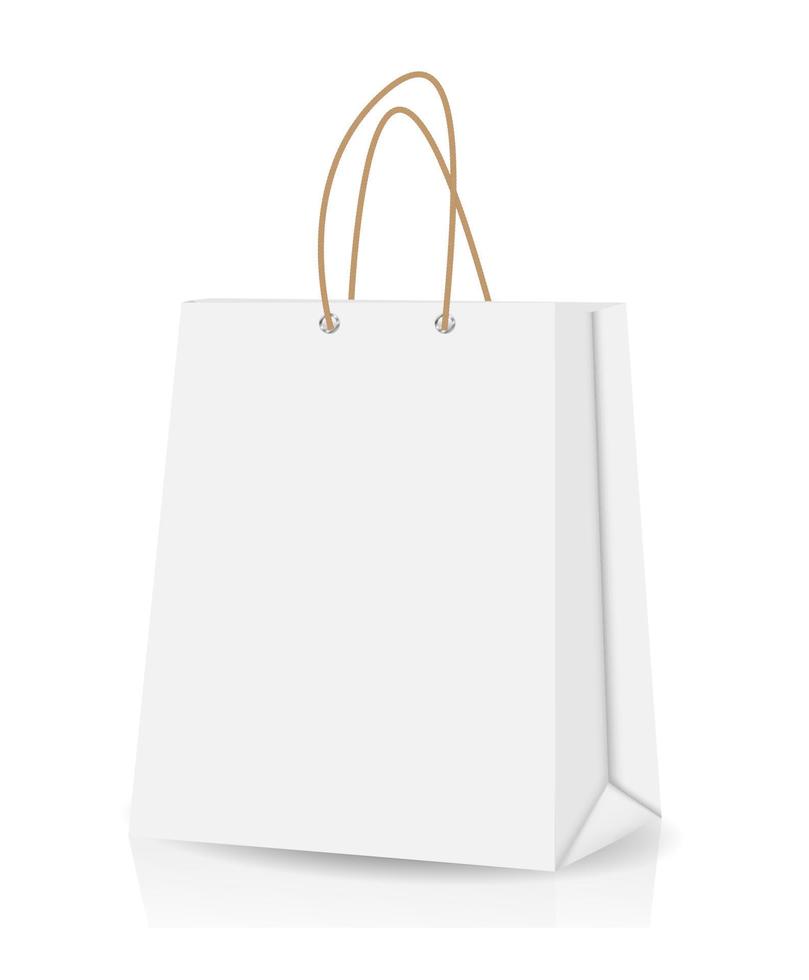 Bolsa de compras vacía para publicidad y marca ilustración vectorial vector