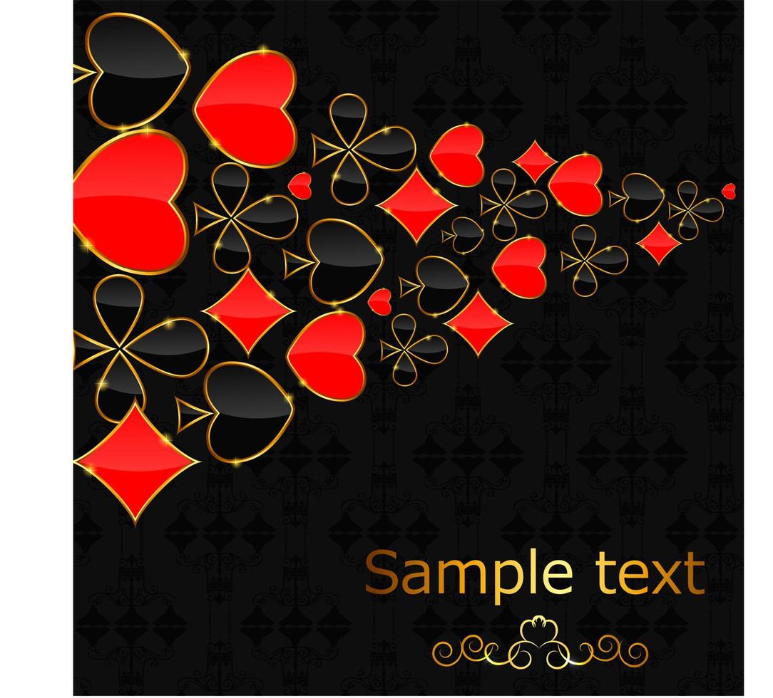 Abstract background with card suits for design. Vector illustrat