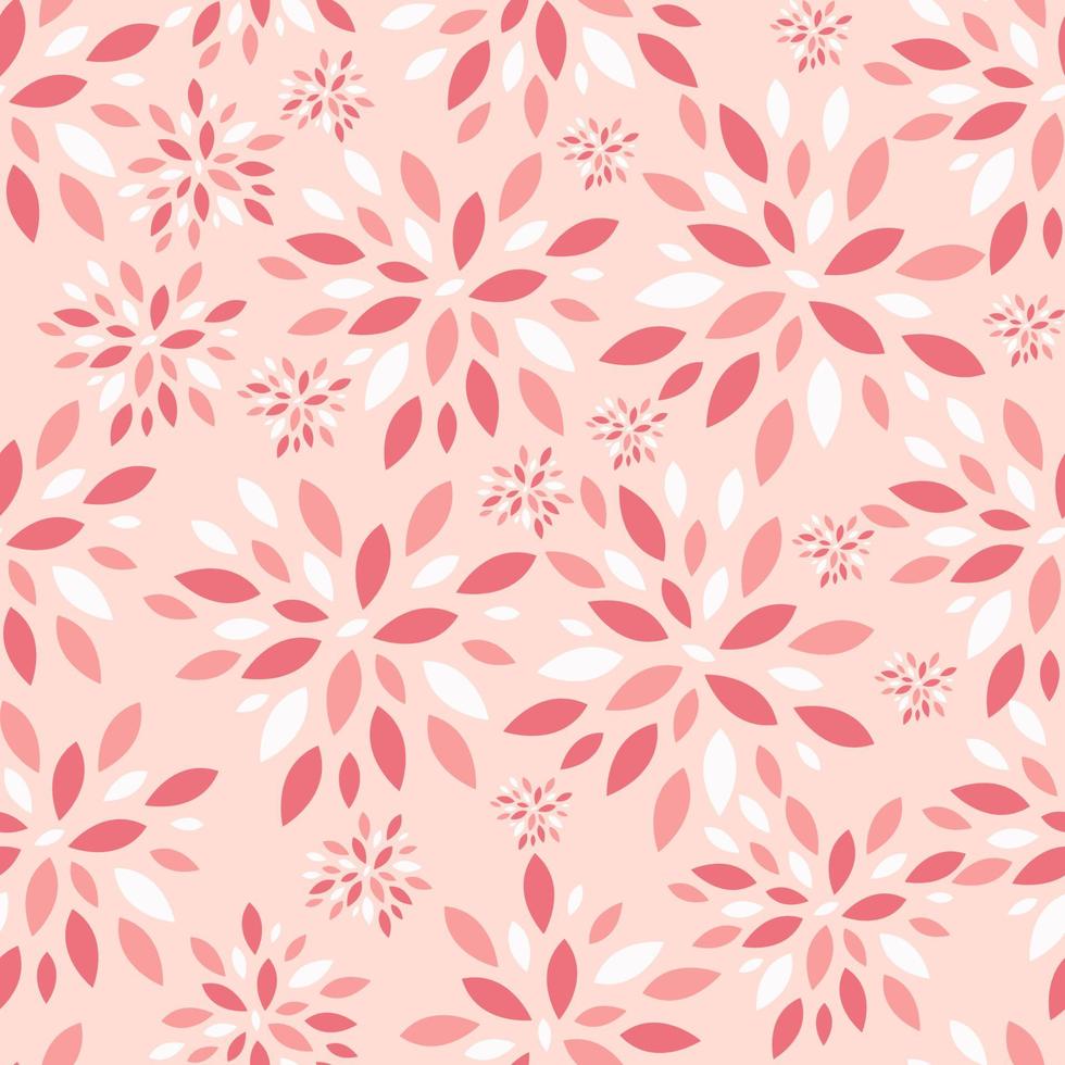 Flower Leaves Seamless Pattern Background Vector Illustration