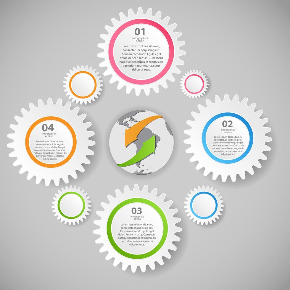 Ilustración de vector de plantilla de negocio de infografía