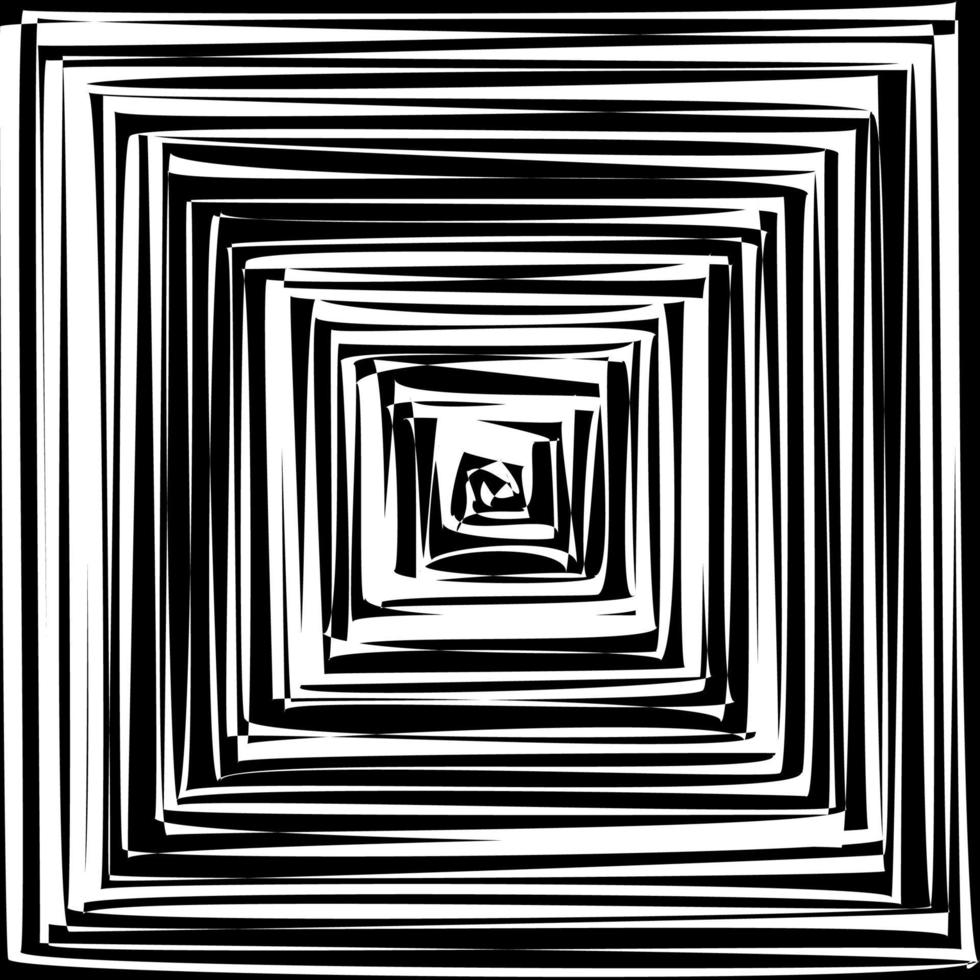 Black and White Hypnotic Background. Vector Illustration.