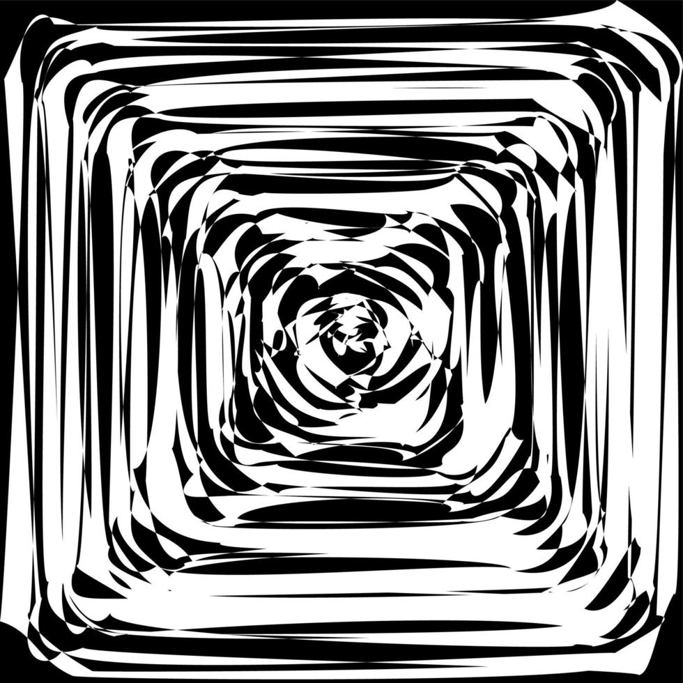 Black and White Hypnotic Background. Vector Illustration.