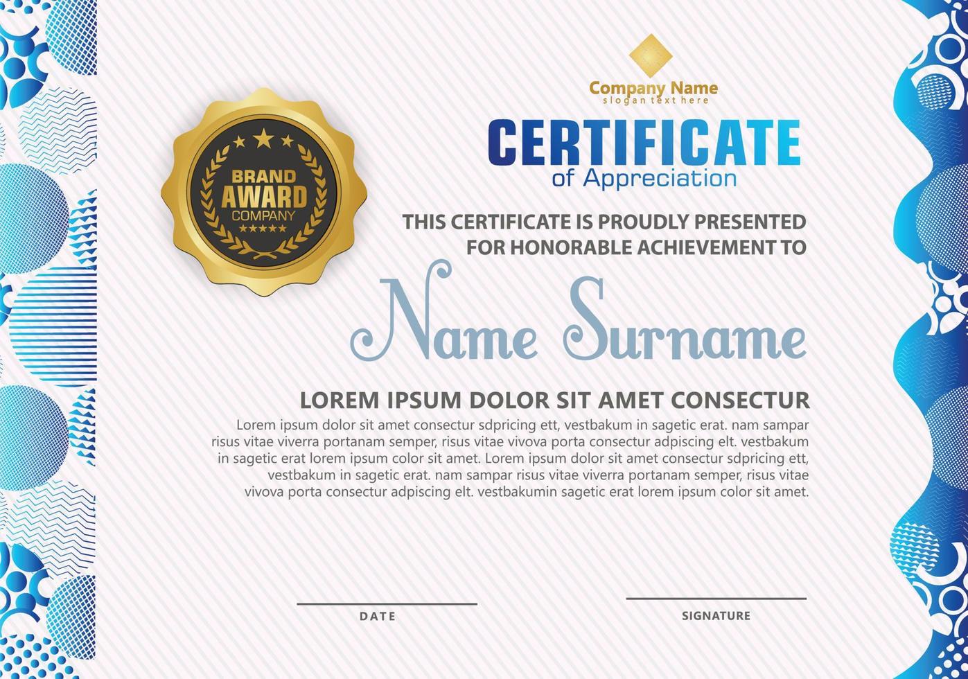 Modern certificate template vector