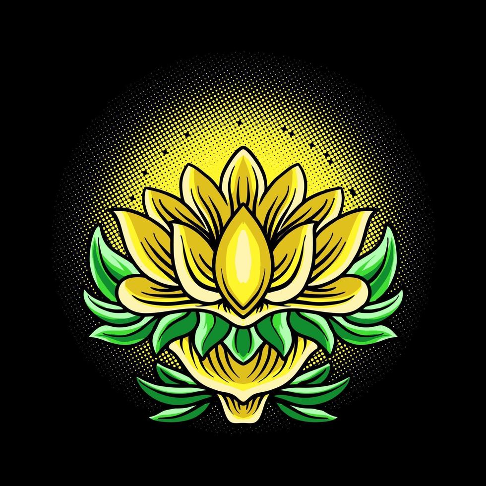 Lotus flower vector illustration