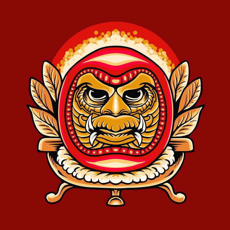 ilustración vectorial daruma vector