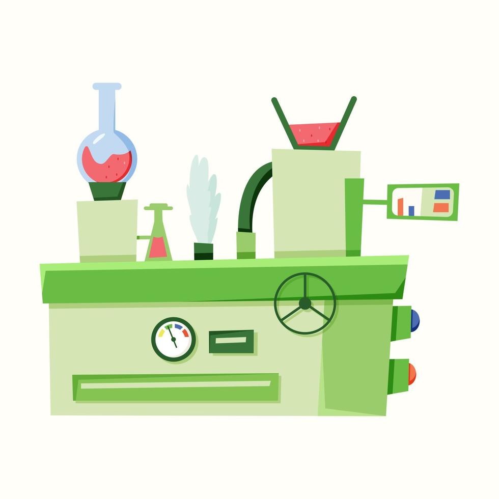 Machine for the plant, mechanism. Vector illustration in flat style