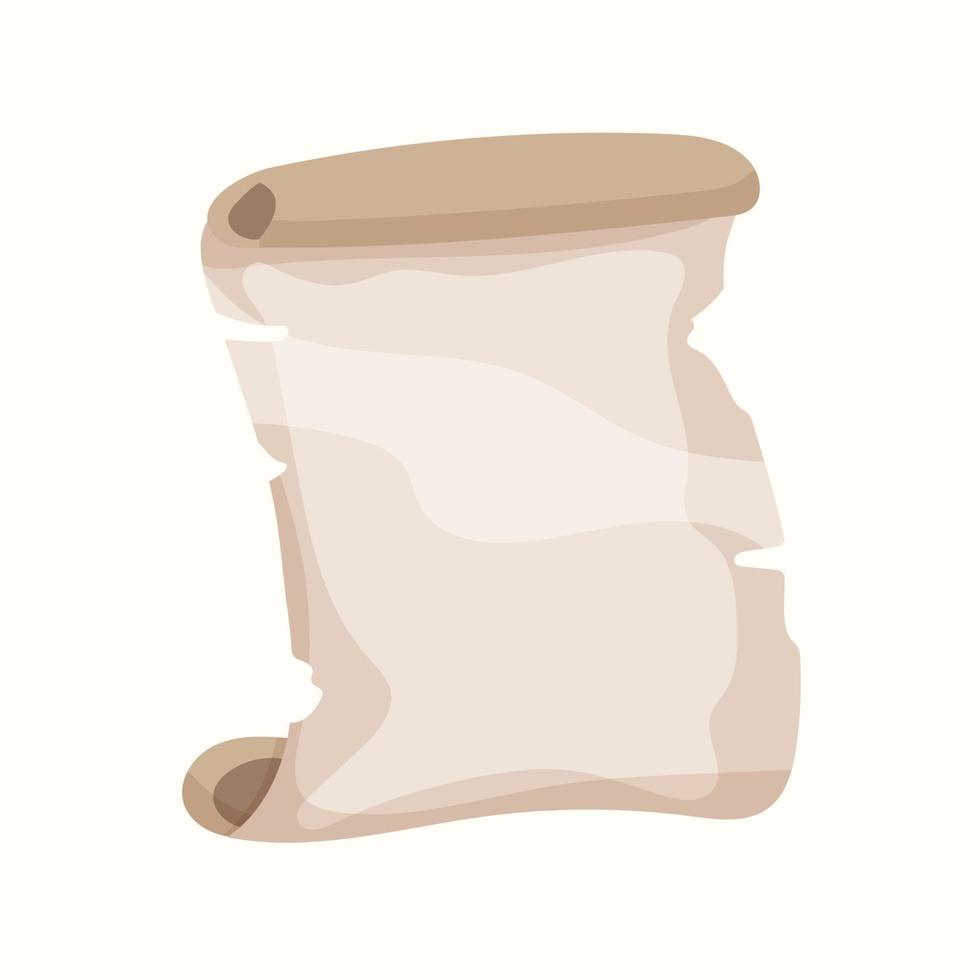 Scroll of old paper. Vector illustration in flat style