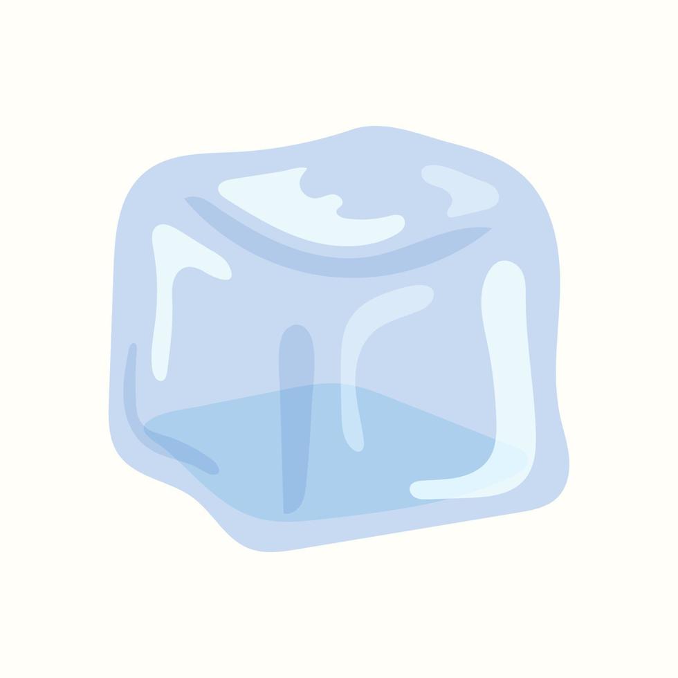 A piece of ice. Vector illustration in flat style