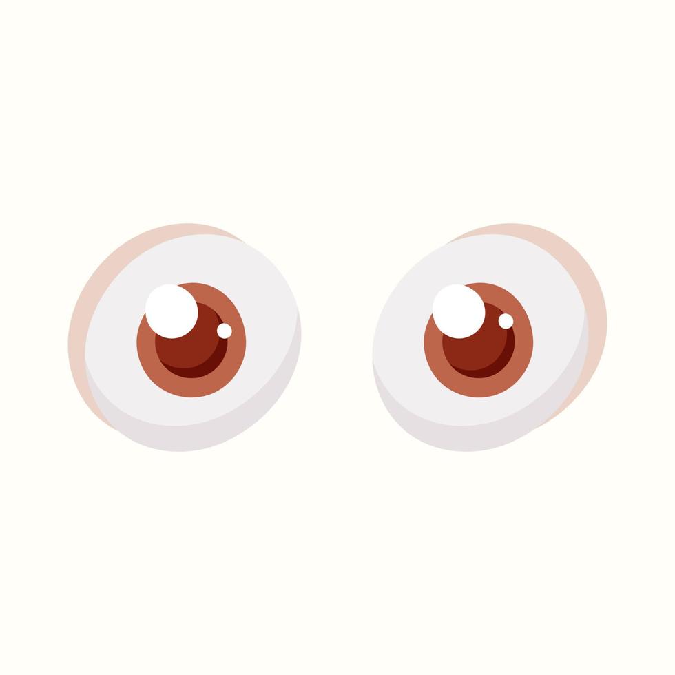 Cartoon eyes. Vector illustration in flat style