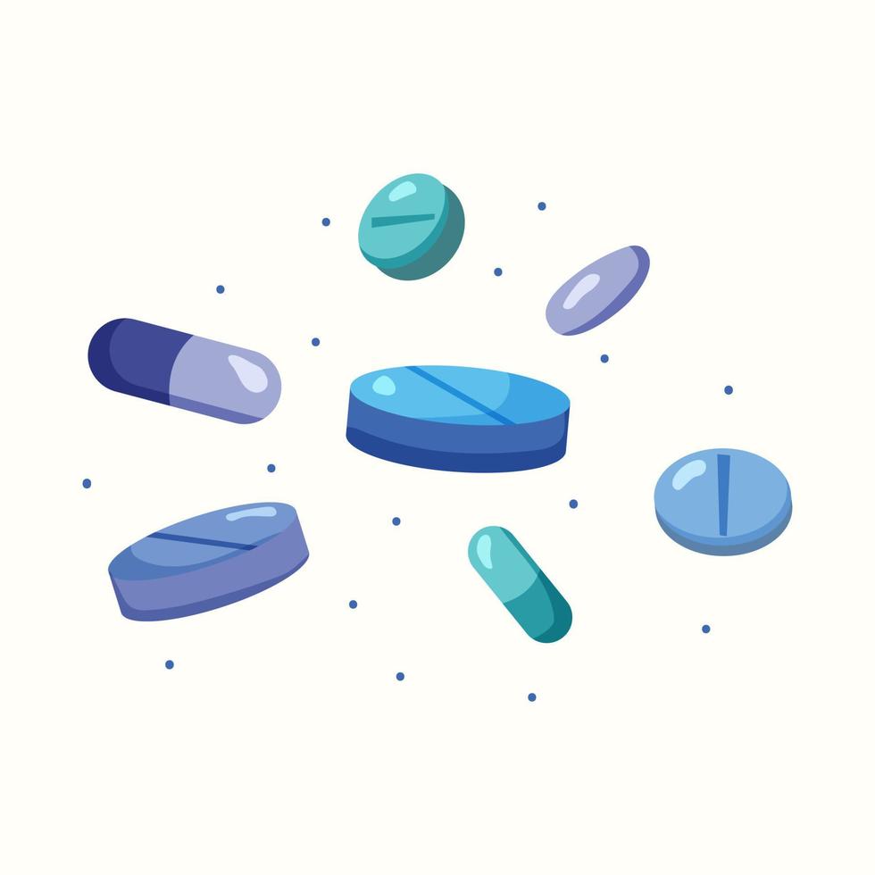 pastillas de medicina. ilustración vectorial en estilo plano vector