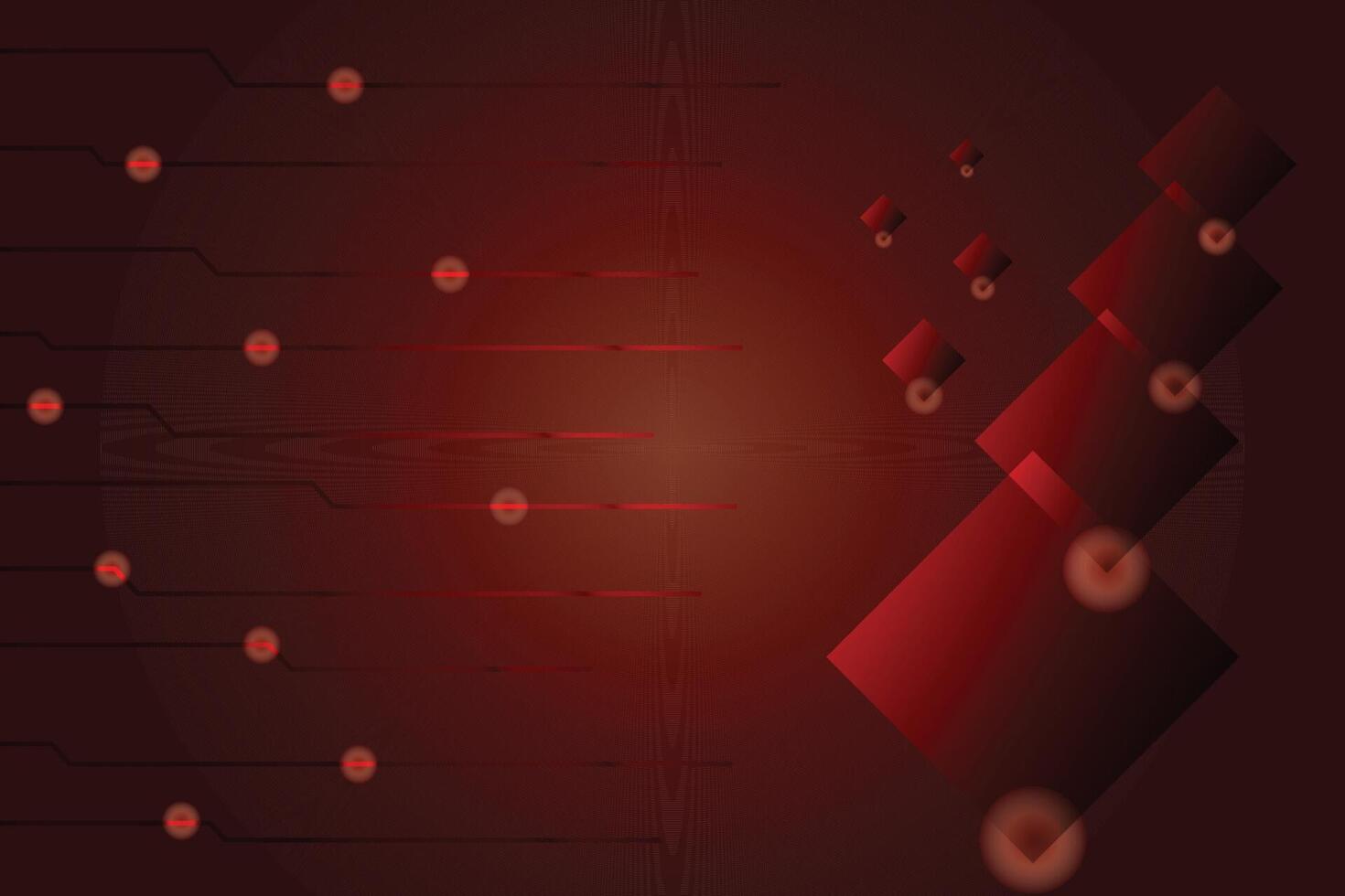 A red background with many dots and squares vector