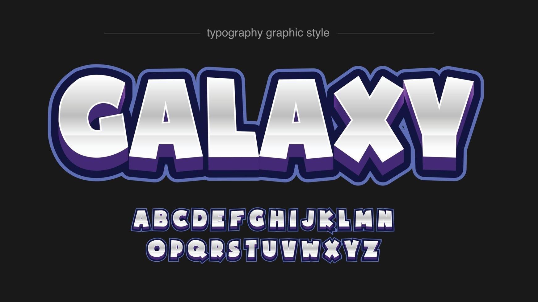 blue 3d chrome artistic font typography vector