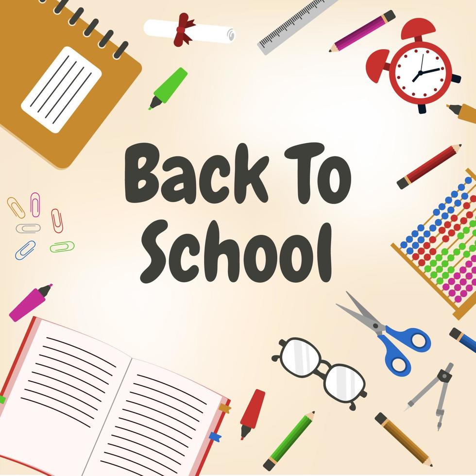 Back To School Element Study Education Concept Vector Background