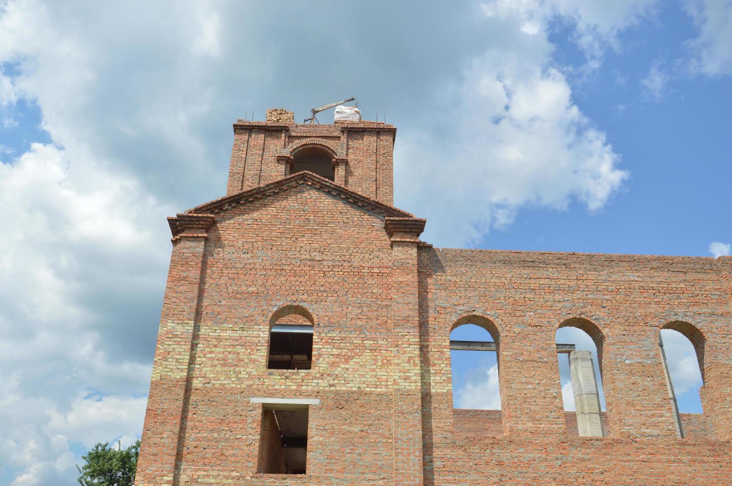 Construction of an Orthodox church photo