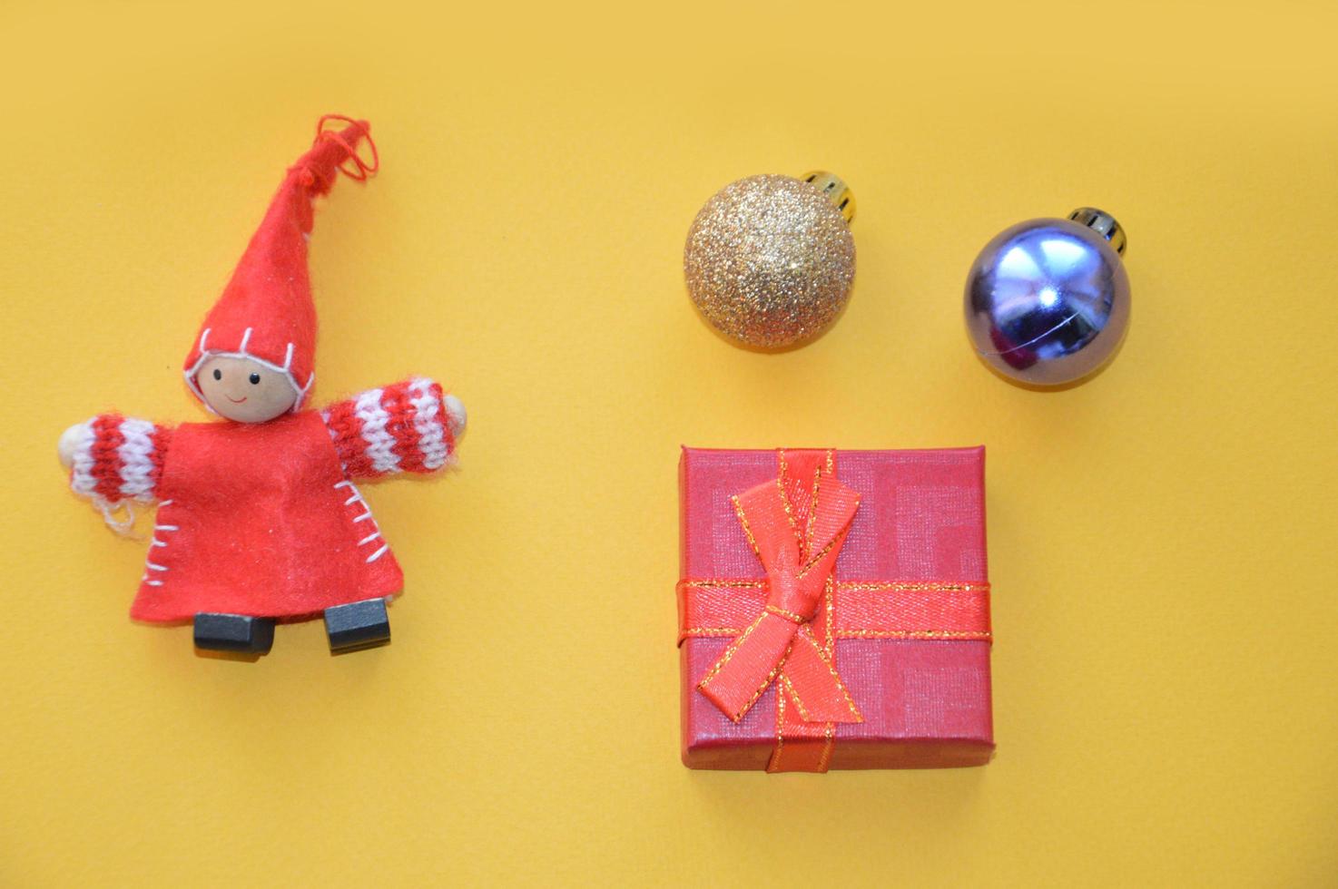 Composition of new year and christmas toys photo