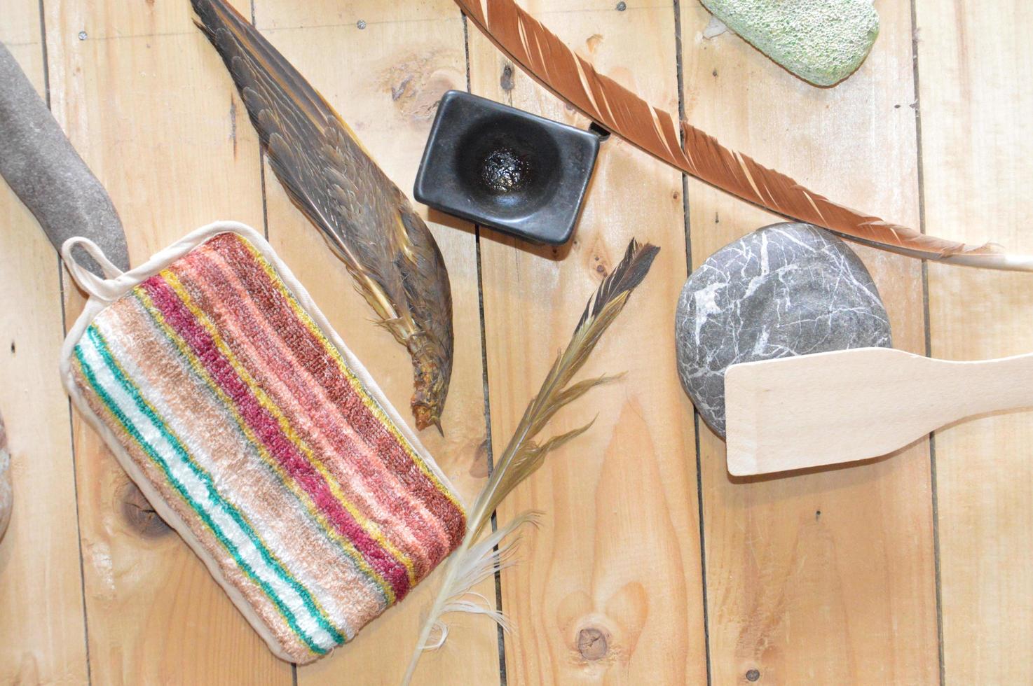 Spa items for sauna and relaxation photo