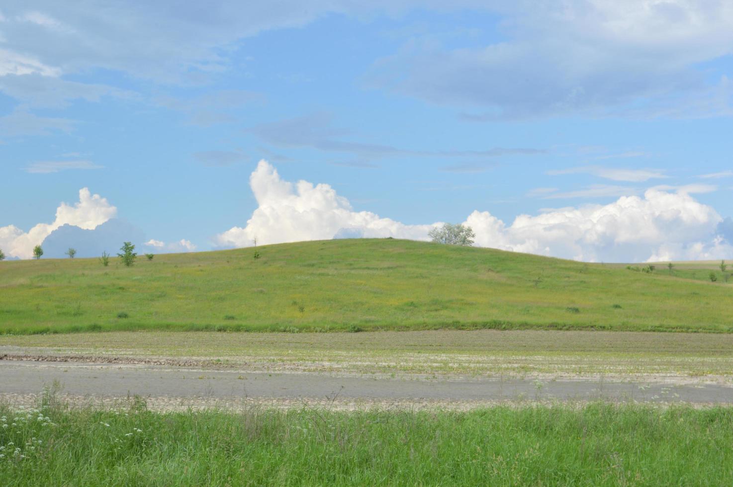 Green hills in the village photo