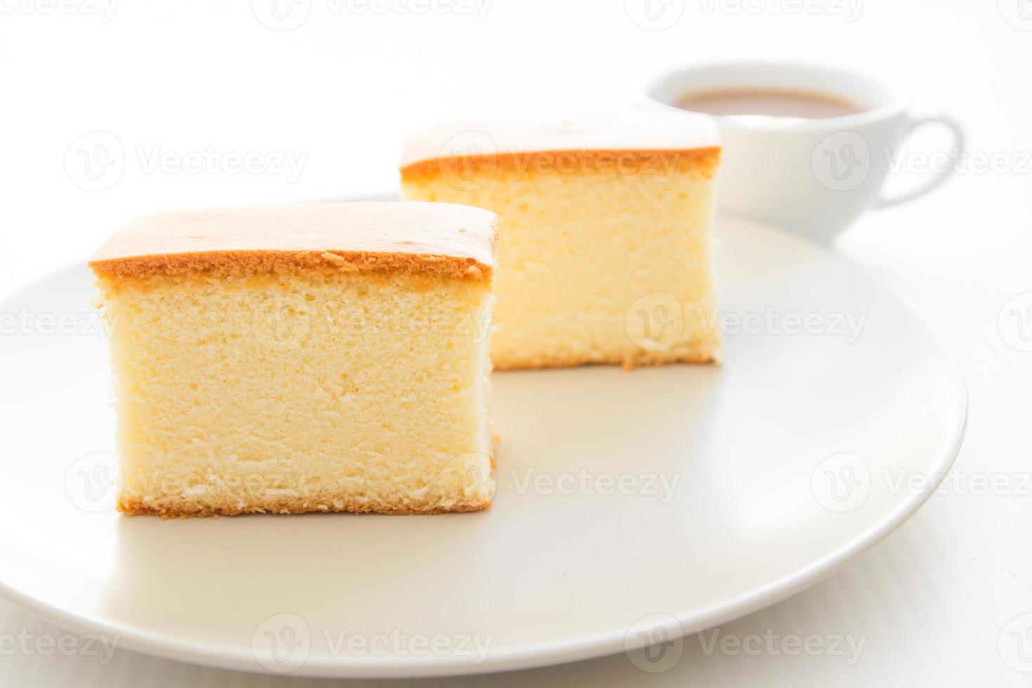 Soft cake and coffee photo