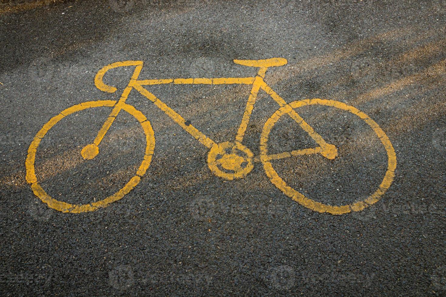 bicicleta, camino, de, señal foto