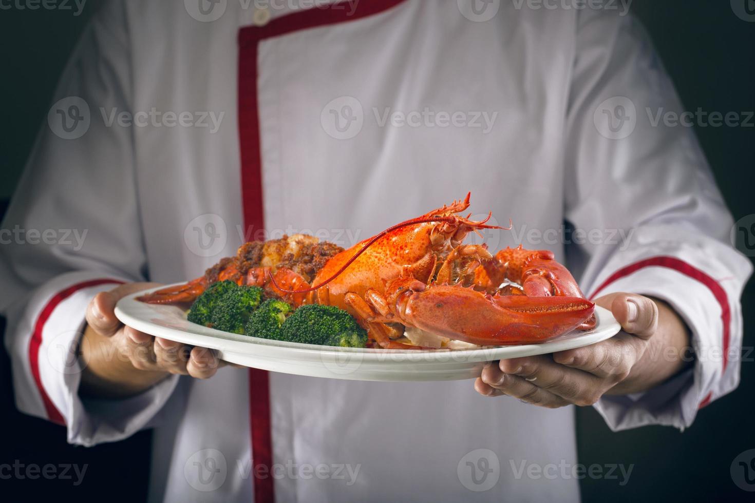 Served lobster of chef photo