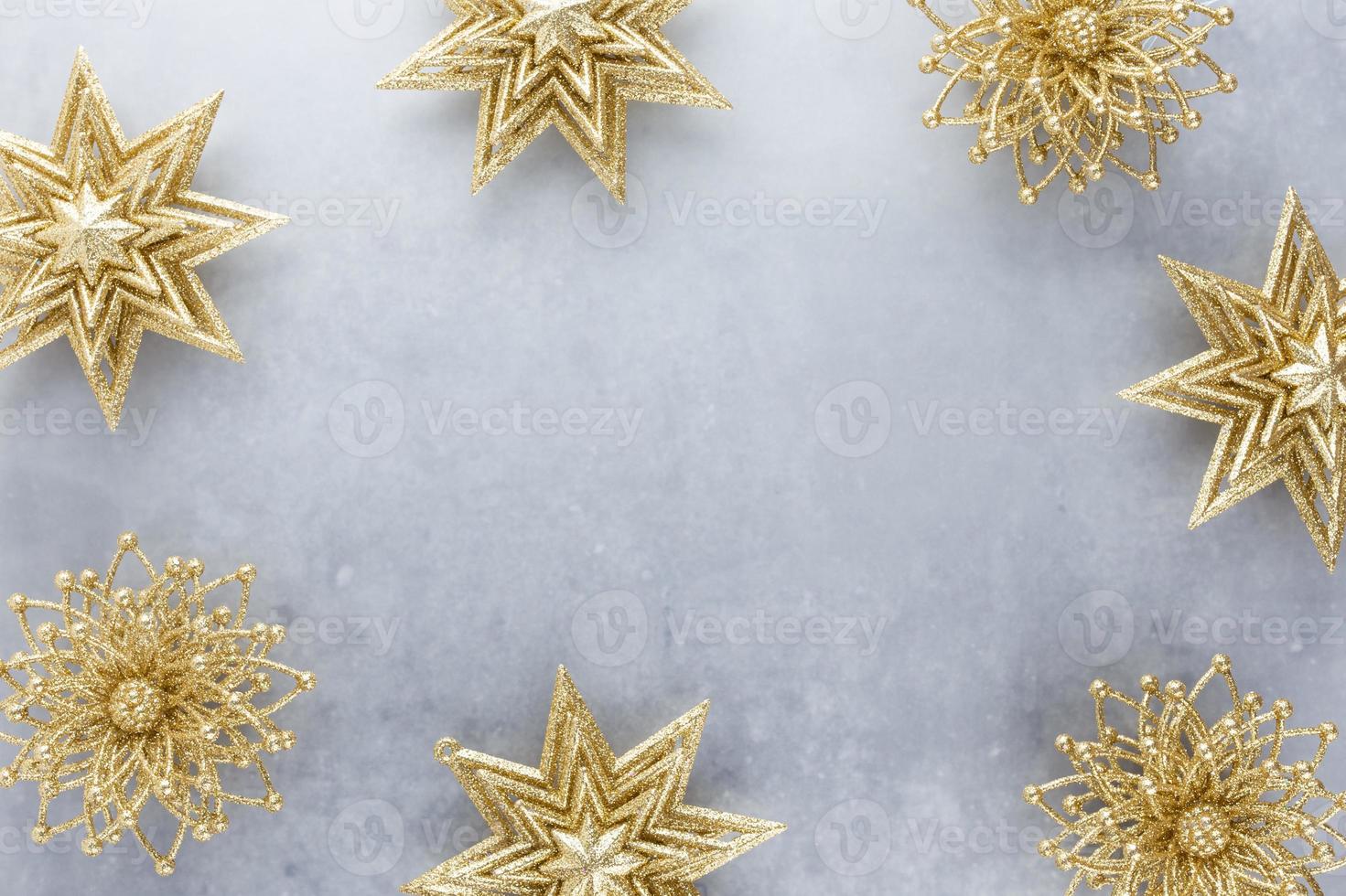 Christmas decor background. Flat lay, top view. photo