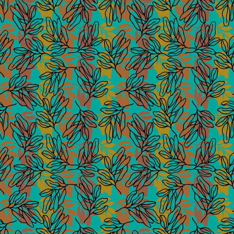 autumn leaves vector seamless pattern. background for fabrics, prints, packaging and postcards