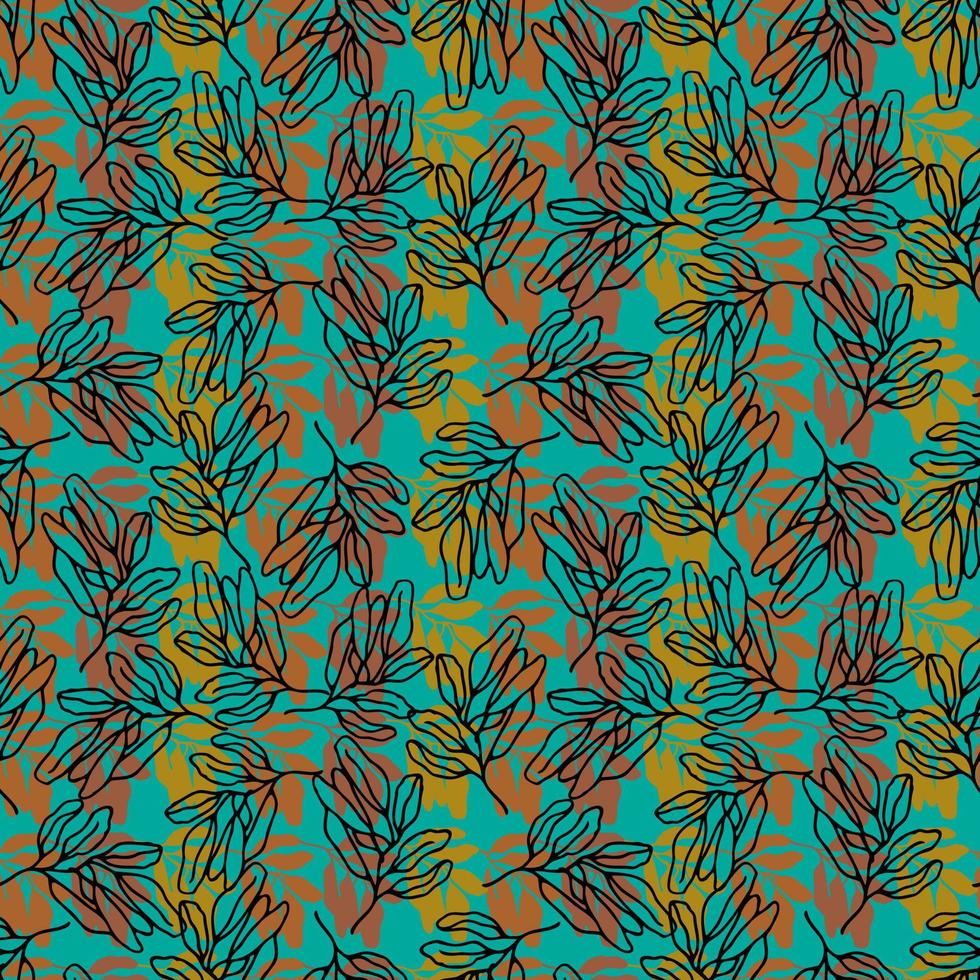 autumn leaves vector seamless pattern. background for fabrics, prints, packaging and postcards