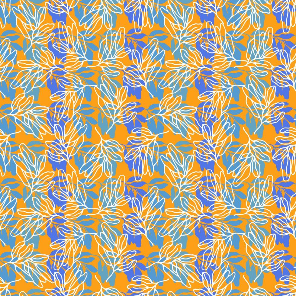 autumn leaves vector seamless pattern. background for fabrics, prints, packaging and postcards