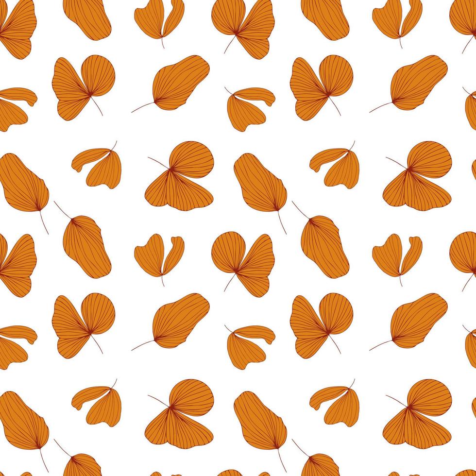 autumn leaves vector seamless pattern. background for fabrics, prints, packaging and postcards