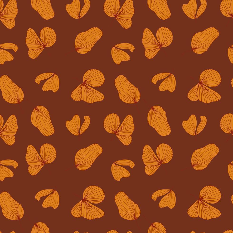 hojas de otoño vector de patrones sin fisuras. Fondo para telas, estampados, embalajes y postales.