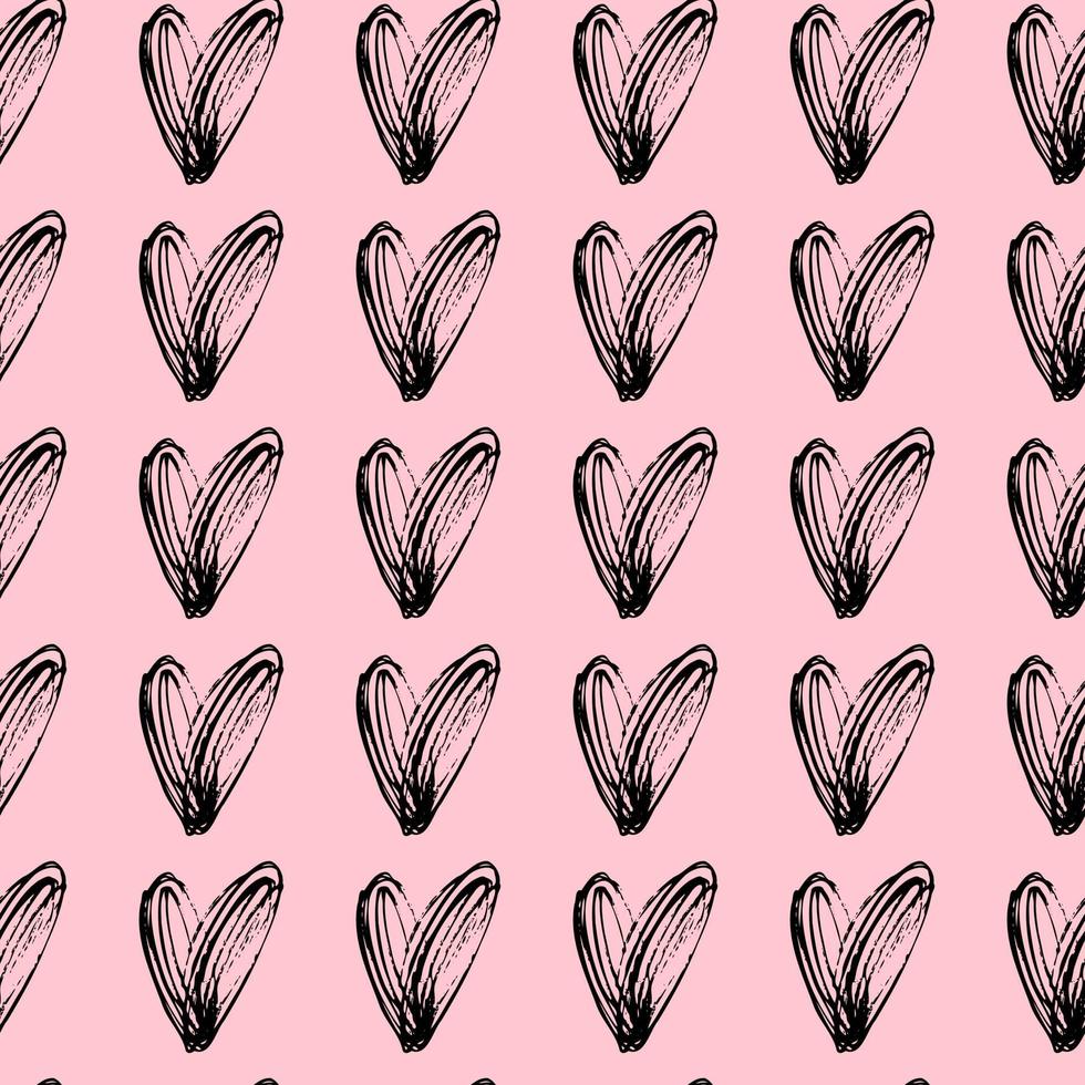 vector seamless pattern small hearts