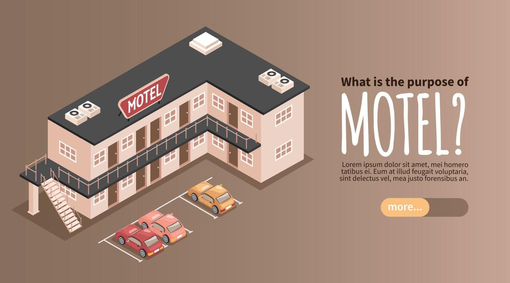 Motel Color Horizontal Banner vector
