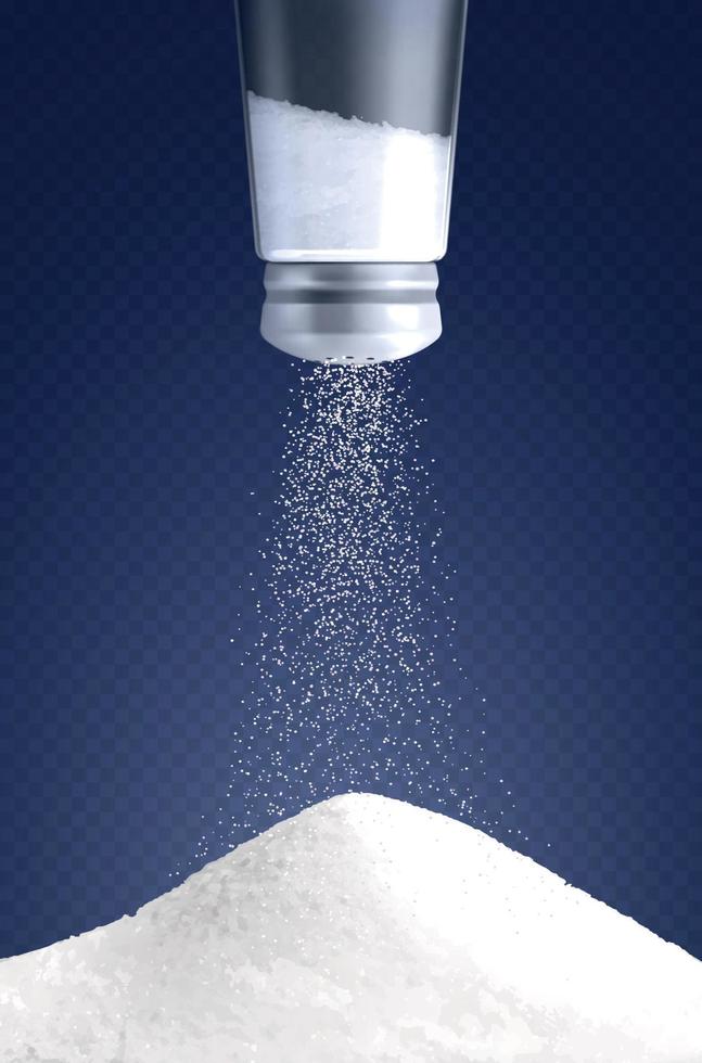 Pouring Sea Salt Composition vector