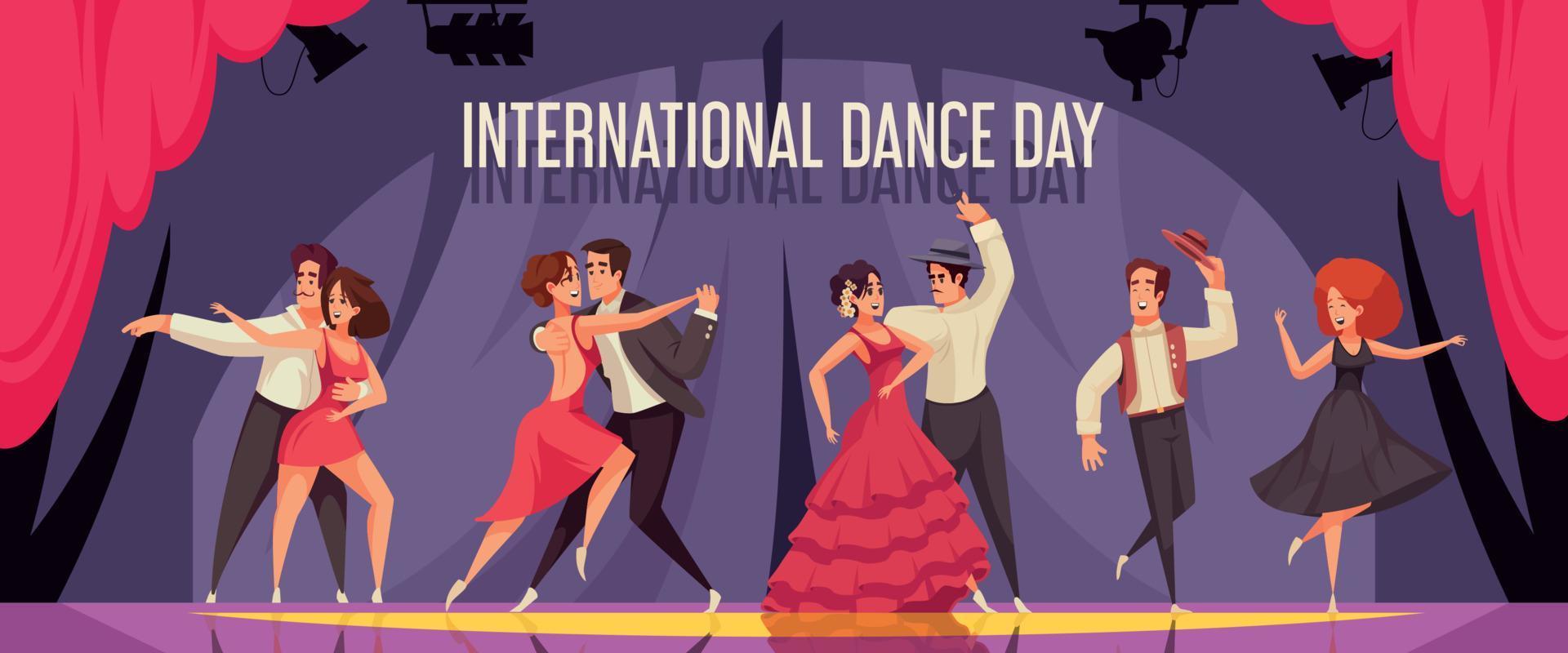 composición del día internacional de la danza vector